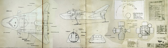 SPIRAL project, SPIRAL launcher, Spiral shuttle, supersonic launcher, orbital plane, orbital fighter plane, EPOC, EPOS, 105.11, 105.12, 105.13, soviet project, USSR, analogue plane